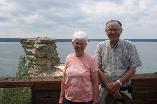 Alice and Ken at Miners Castle overlook