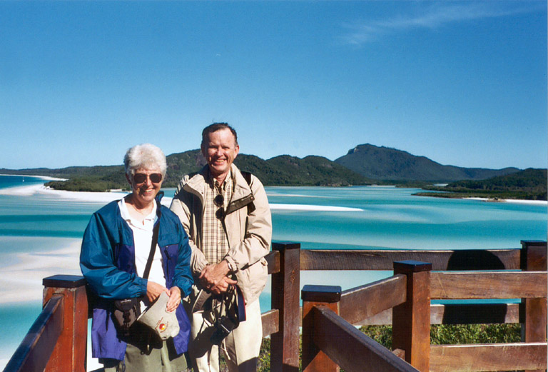 Alice and Ken overlooking Whitehaven Beach
