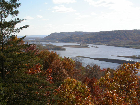 Looking downriver from Brady's Bluff