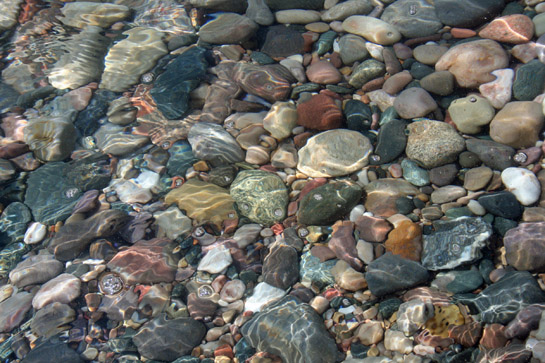 Lake Superior rocks in shoreline water