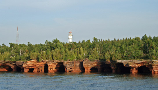 Sea caves in Apostle Islands in Lake Superior, off of Bayfield