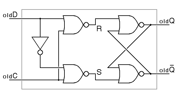 schematic diagram of the modified type D latch