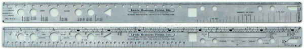 View of the top and bottom of a ruler