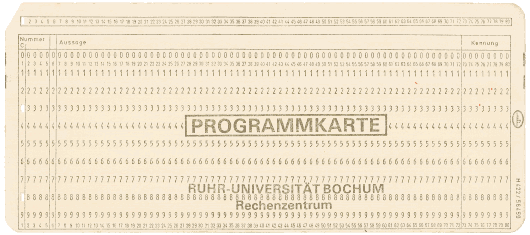  [Ruhr-University Bochum Punched Card] 