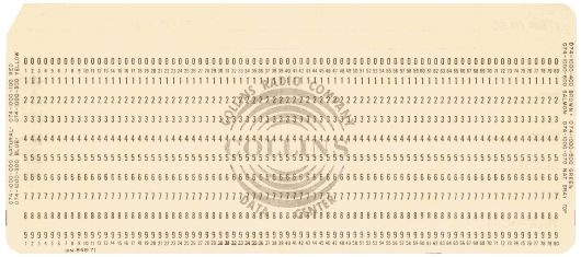  [Collins Radio Company punched card] 