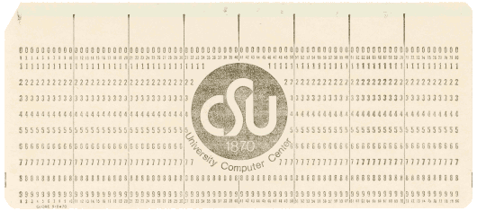  [Colorado State University punched card] 