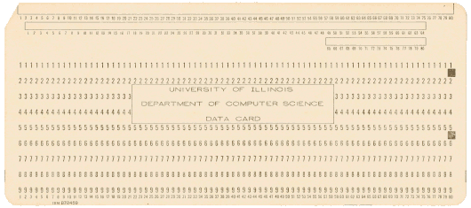 [University of Illinois Computer Science punch-card] 