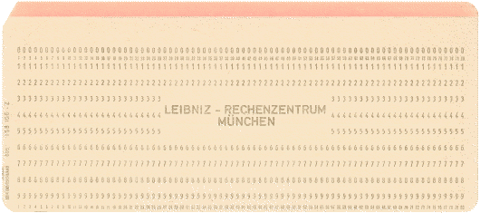  [Leibniz München Rechenzentrum pink stripe card] 