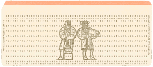  [MIT modernized punched card] 