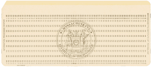  [MIT classical punched card] 