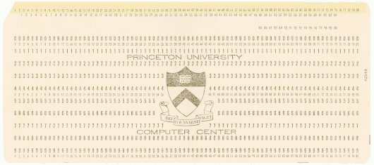  [Princeton University punch-card] 
