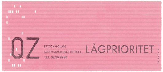  [Stockholm low priority card] 