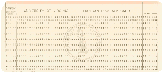  [University of Virginia punched card] 