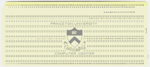  [Princeton University punched card] 