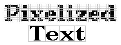  pixelized text 