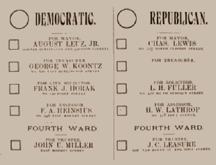  [photo of a partisan general election ballot] 