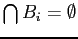 $ \bigcap B_{i} = \emptyset$
