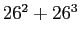 $ 26^{2} + 26^{3}$