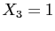 $ X_{3}=1$