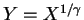 $ Y=X^{1/\gamma}$