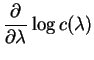 $\displaystyle \frac{\partial}{\partial\lambda} \log c(\lambda)$