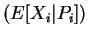 $\displaystyle (E[X_i\vert P_i])$