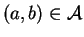 $ (a,b) \in \mathcal{A}$