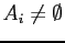$ A_{i} \neq \emptyset$