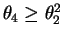 $ \theta_4 \ge \theta_2^2$