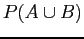 $\displaystyle P(A \cup B)$