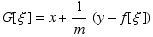 G[ξ] = x + 1/m (y - f[ξ])