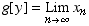 g[y] = Underscript[Lim, n∞] x_n