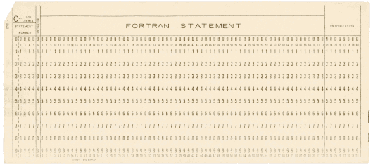  [CDC 888157 FORTRAN card] 