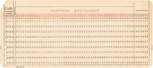  [IBM 888157 FORTRAN card] 