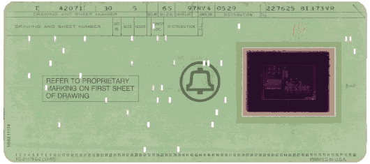  [Bell System aperture card] 