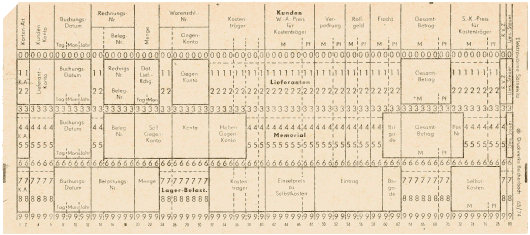  [Electrowarme Sornewitz multi-purpose punched card] 