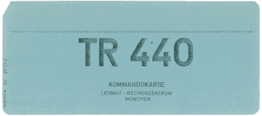  [Leibniz Rechnezentrum blue TR440 command card] 