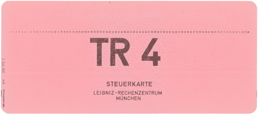  [Leibniz Rechnezentrum pink TR4 command card] 