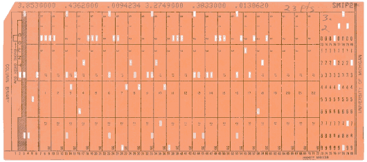  [U. of Michigan column binary card] 