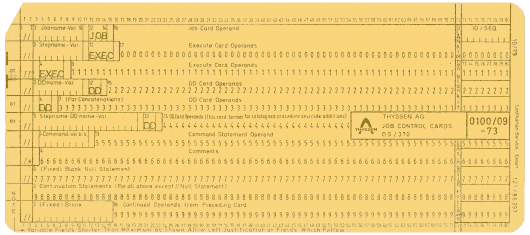  [Lochkarten-Service Essen job card on gold stock] 