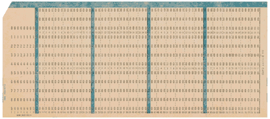  [IBM 701 row binary card] 