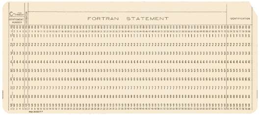  [IBM 888157 FORTRAN card] 
