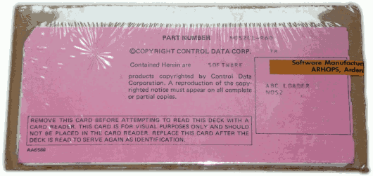  [photo of a shrink-wrapped card deck including a copyright card] 