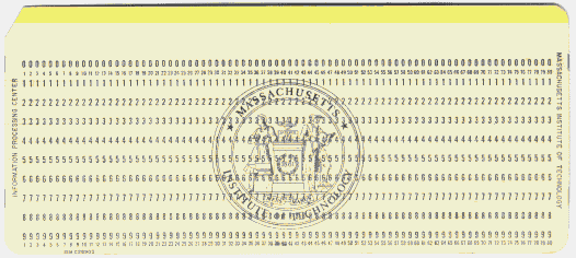  [MIT punched card] 