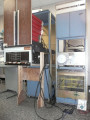 photo of the computer rack and ADC rack with temporary cables between them