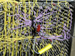 thumbnail photo of a wire-wrap backplane with attached timing capacitors