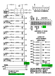 schematic wiring diagram with parts marked in green